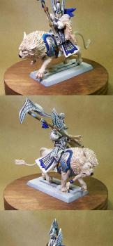 High elf lord on lion by Rentall