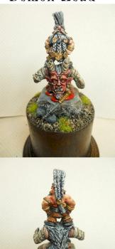Slayer Dwarf on Demon Head by hazelanne