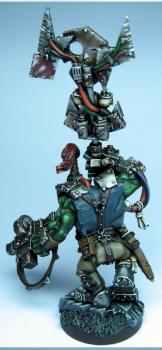 Ork Nob with WAAAGH Banner by Brother Captain
