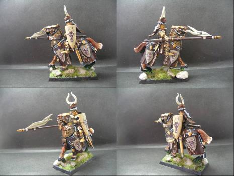 Warhammer Bretonnian Knight of Charging Bull by tinman755