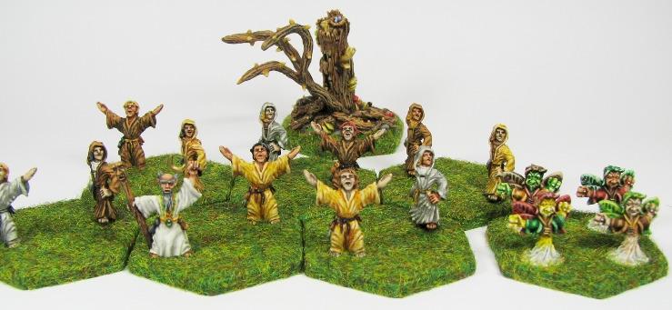 Demonworld 15 mm Druid's Circle including Tree Elemental and Wood Spirits by Postumus