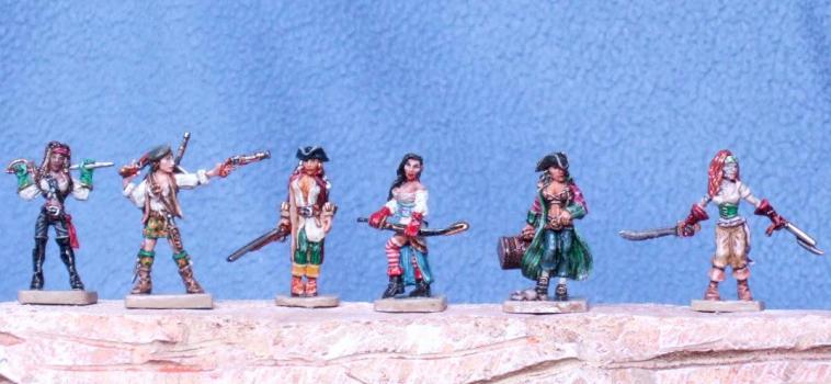 6 female pirates by cornebiere