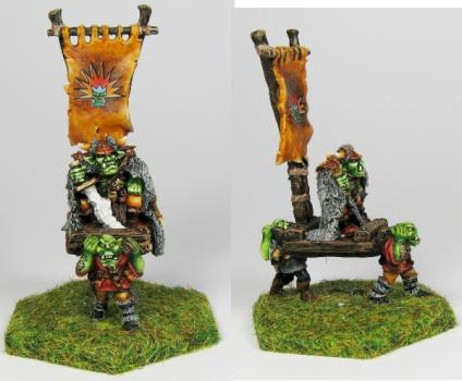 Demonworld 15 mm Nallian in Palanquin - Ork Hero by Postumus