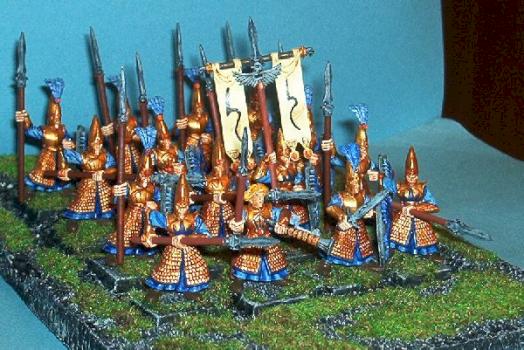 High elf warrior regiment by Hieroslave