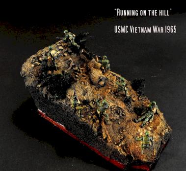 “Running on the hill” USMC Vietnam War 1965 by fm-64