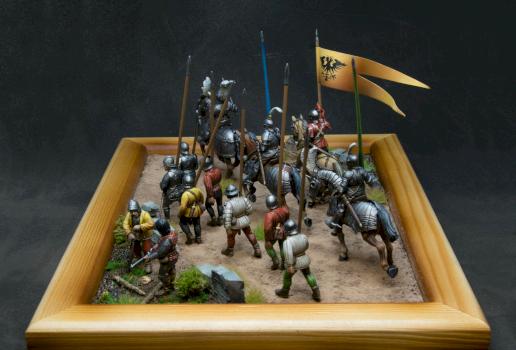 Medieval soldiers marching details by stalkerminsky