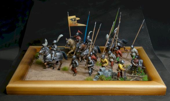 Medieval soldiers marching by stalkerminsky