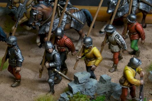 Medieval soldiers marching details by stalkerminsky