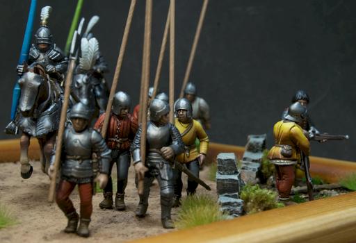 Medieval soldiers marching details by stalkerminsky