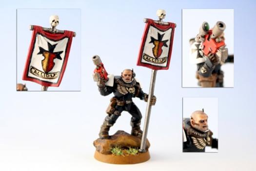 Black Templars Neophyte with Squad Banner by Russ