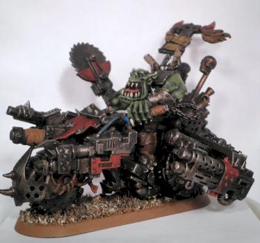 Ork Warboss on Bike by Vaughany