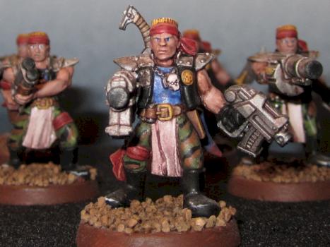 Necromunda gang leader by WithoutWarning