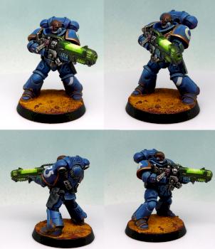 Ultramarine intercessor with hellblaster by RAFF
