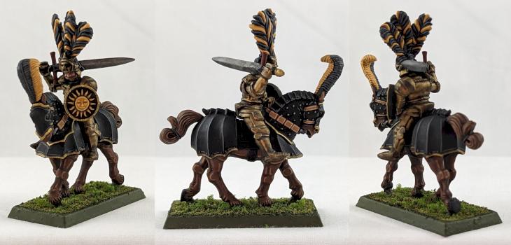 Warhammer The Empire Knights of the Blazing Sun unit champion by the Goat