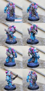 Trans pride color scheme Plague Marine by CerberusXt