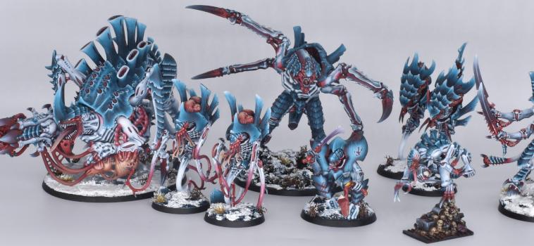 Tyranid Swarm (completed work to date) by Monstrous Pigments