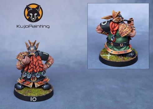 Bloodbowl Dwarf Blitzer by KujoPainting