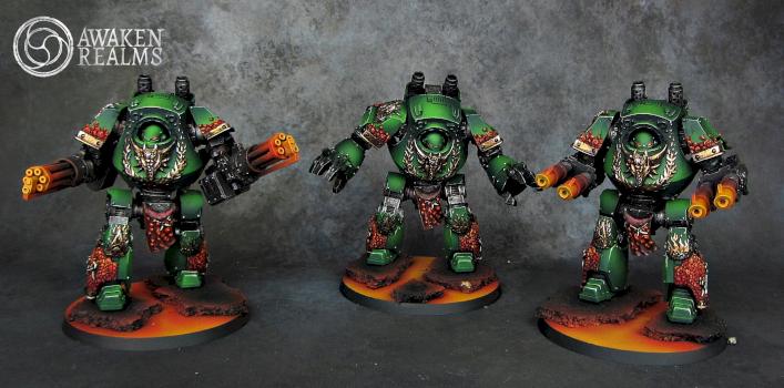 Salamanders Contemptor Dreadnoughts by Awaken Realms