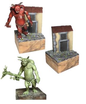 WIP Scratchbuilt troll Mini diorama by warcry studio
