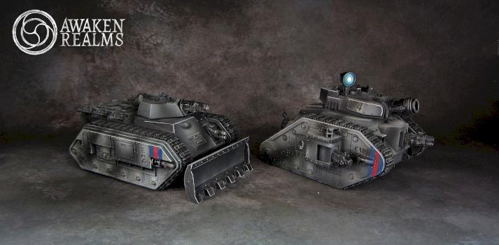 Cadian Imperial Guard Chimera and Leman Russ by Awaken Realms