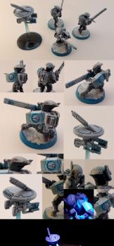 Tau Fire Warriors with Gun Drone by MurphyandOccam