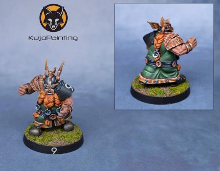 Bloodbowl Dwarf Blitzer by KujoPainting
