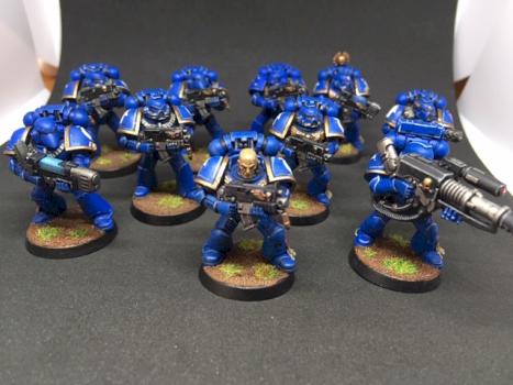 TACTICAL SQUAD ULTRAMARINES SPACE MARINES WARHAMMER 40k by juanlurockerman