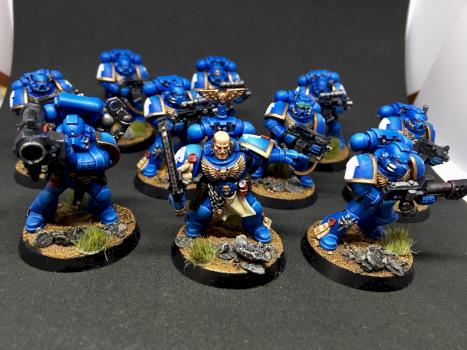 TACTICAL SQUAD ULTRAMARINES SPACE MARINES WARHAMMER 40k by juanlurockerman