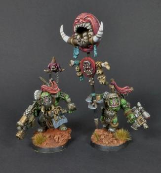 warboss ork and waaagh banner by Helsid