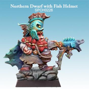 Nothern Dwarf with Fish Helmet by SPELLCROW