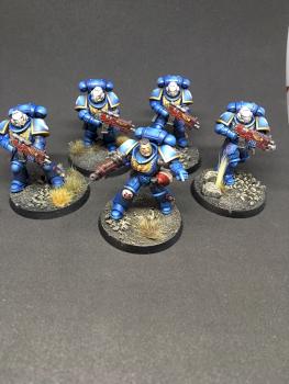 5X PRIMARIS INTERCESSOR ULTRAMARINES SPACE MARINES WARHAMMER 40k painted by juanlurockerman
