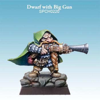 Dwarf with Big Gun by SPELLCROW