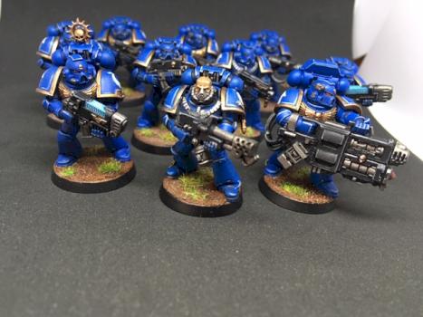 TACTICAL SQUAD ULTRAMARINES SPACE MARINES WARHAMMER 40k by juanlurockerman