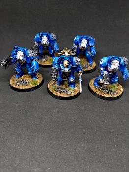 TERMINATOR SQUAD ULTRAMARINES SPACE MARINES WARHAMMER 40k painted by juanlurockerman