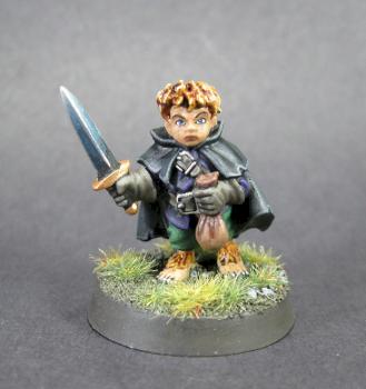 07004: Stitch Thimbletoe, Halfling Thief by mikecarrero
