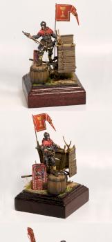 15-century Сrossbowman Hussite on battlewagon by Adv