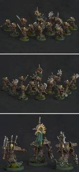 Cryx - Bane Thralls & Command attachment by Shi Vral