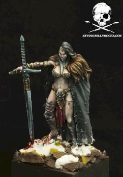 Ouroboros Miniatures Barbarian Queen by Jolly Roger Studio
