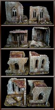 RUINS OF BUILDING WALLS SET by WarHorizone