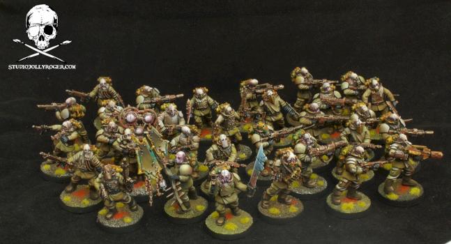 Nurgle's Renegade Militia Platoon by Jolly Roger Studio