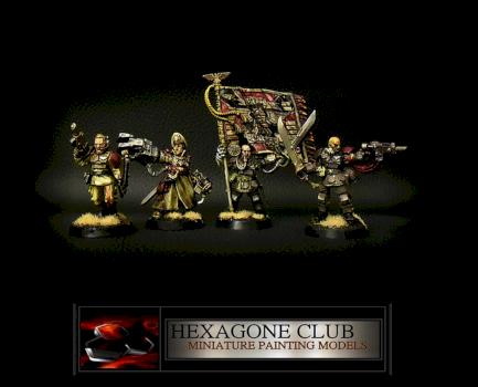 Warhammer 40.000 Astra Militarum Command Squad . by Hexagone Club