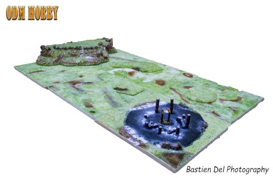 Warhammer Age of Sigmar Winter Wasteland game table by odmhobby