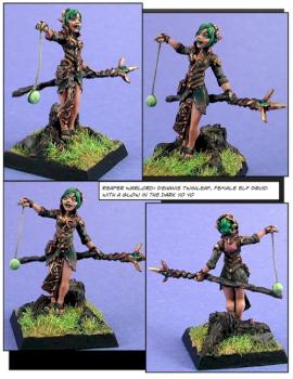 green haired druid lass w glow in the dark yo yo by ALizardInCrimson