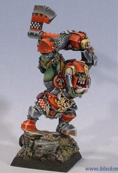 Badruk 'Eadsplitta Black Orc Warlord by SaxonAngel