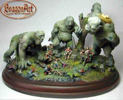 Diorama “in the shade of a troll” by bragon