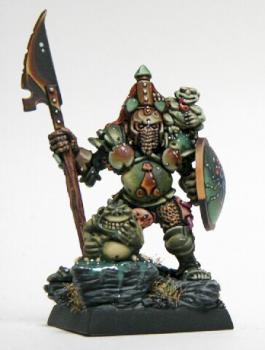 Chaos Champion of Nurgle with Nurglings by QiaoZhong