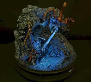 Lord of Light- Kaldor Draigo vs. Lictor diorama by Flameon