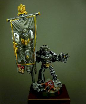 Black Templar standard Bearer by Flameon