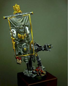 Black Templar standard Bearer details by Flameon