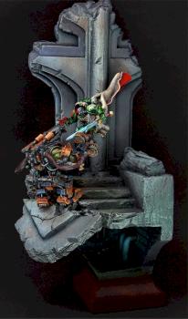 Dark Angels Captain vs Ork Boss by Zubr